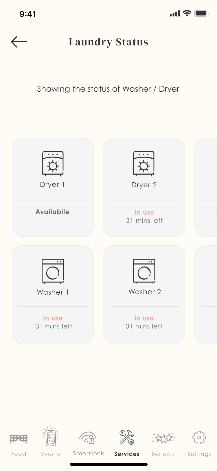 Laundry booking